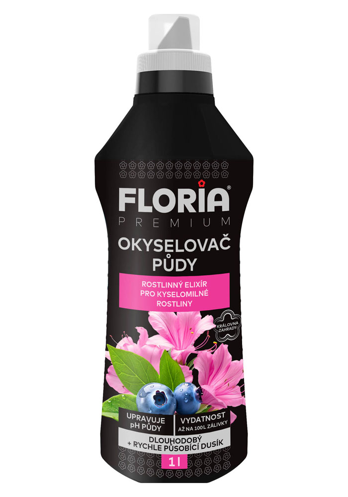 FLORIA PREMIUM Okyselovač a kapalné hnojivo pro kyselomilné rostliny 1 l